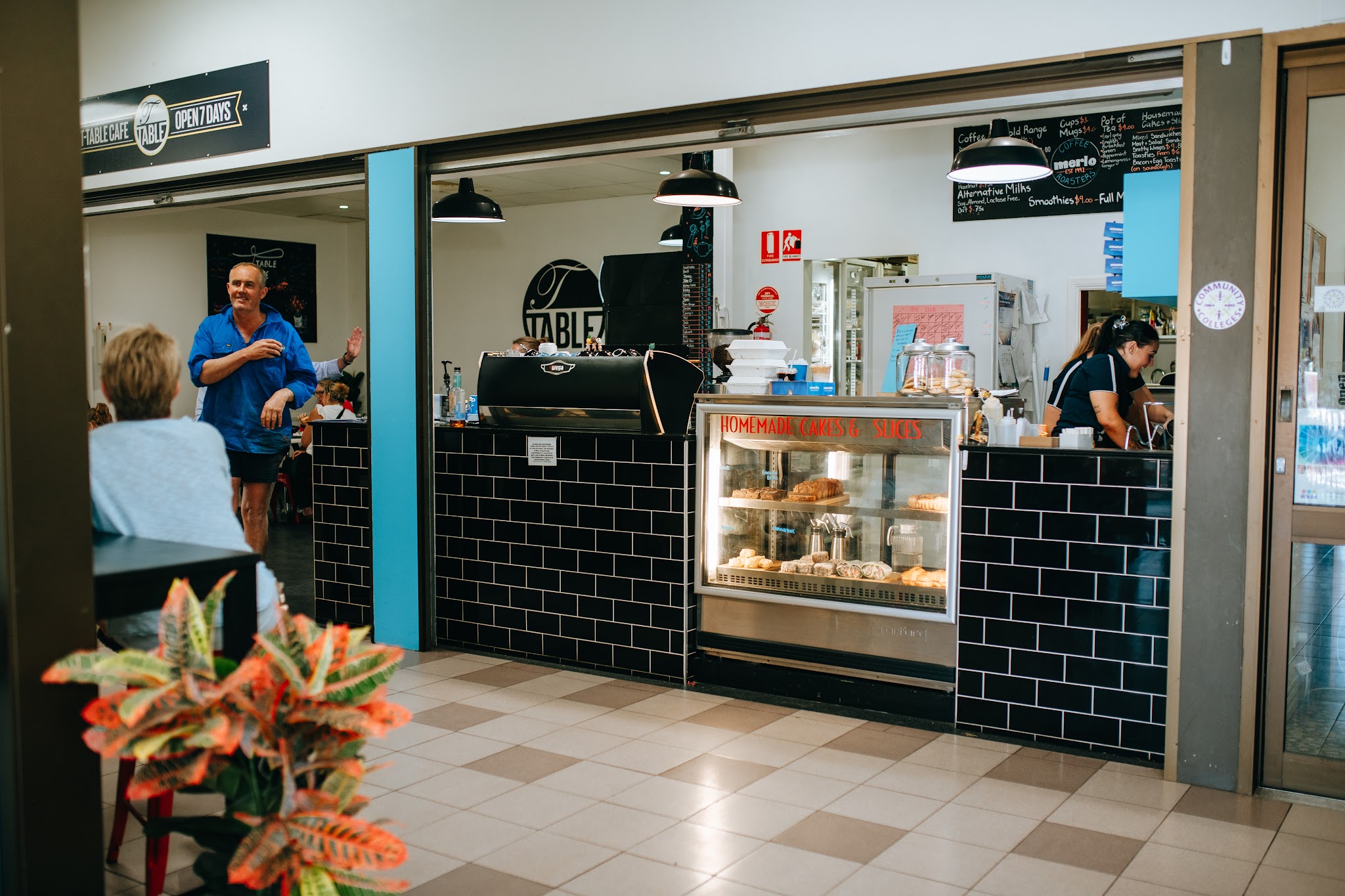 The T-Table Cafe shopfront inside the Narrabri Arcade